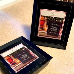 Set of 2 chalkboard easels, 8 by 10 inches, black